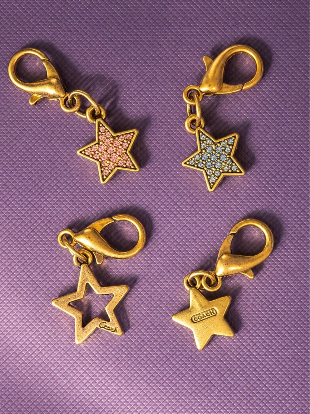 Lot of Authentic Repurposed Coach Star Mini Charms